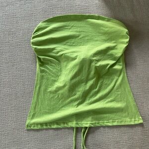 Neon Lime Strapless Tube Top